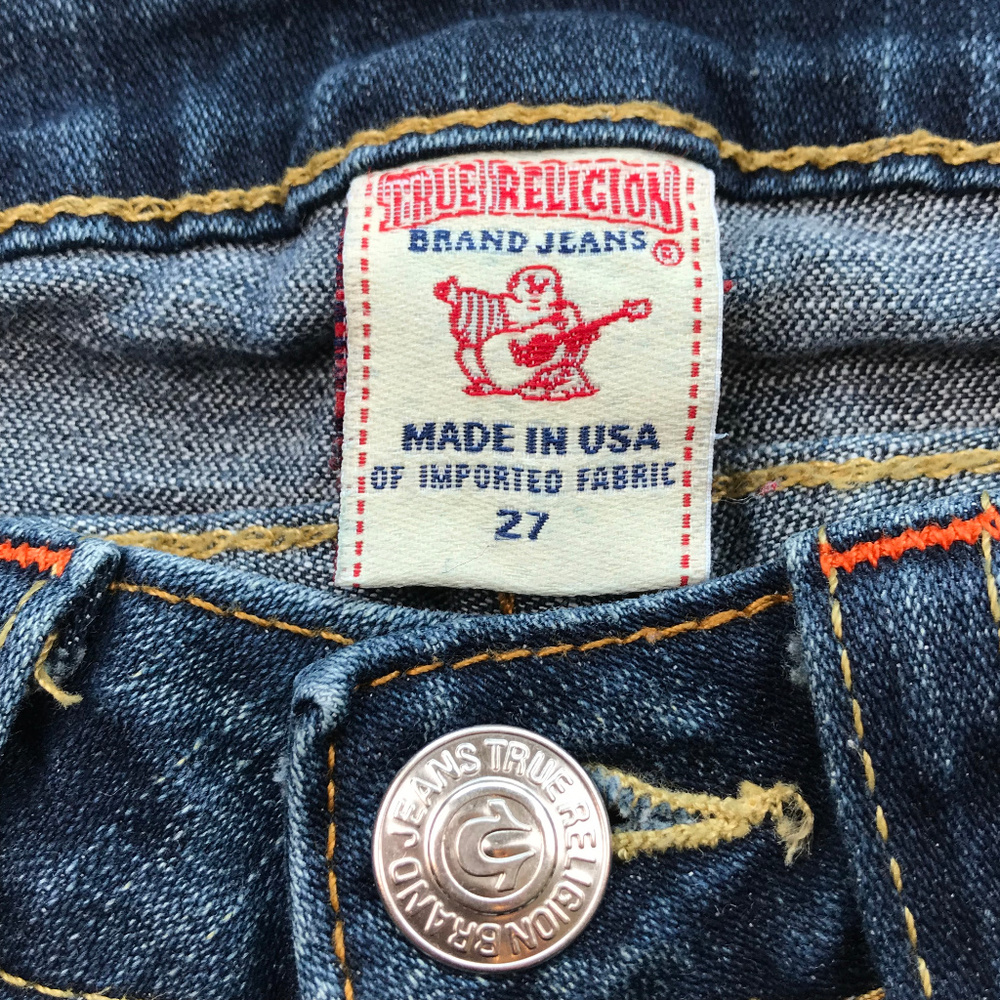 True Religion Joey Jeans Dark Wash Twisted Sz 27 - Picture 6 of 7